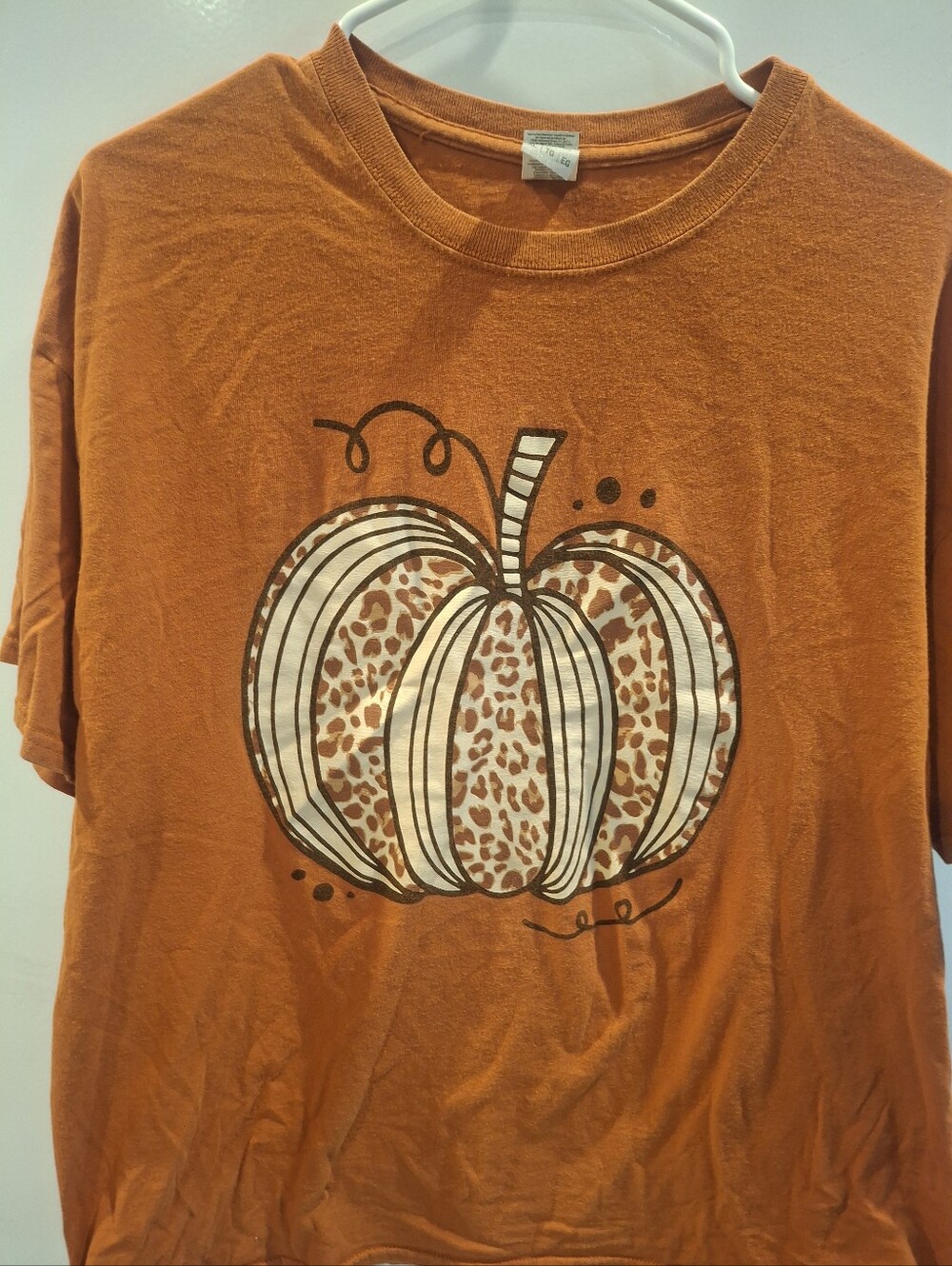Womens Orange Pumpkin Graphic Tee